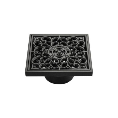 Трап Санакс с декором чёрного цвета, вертикальный 10см х10см 00032