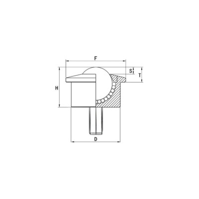 Шариковая опора ISKRA SP30-FL BS/CS SP30FLBSCS-ISKRA
