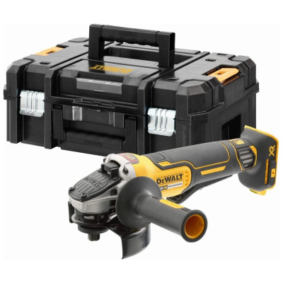 DEWALT Аккумуляторная угловая шлифмашина DCG406NT, 18 В, 125 мм, 9000 об/мин, без АКБ и ЗУ, в кейсе TSTAK () DCG406NT-XJ