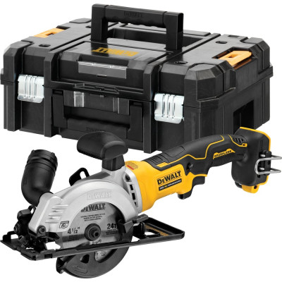 Dewalt Аккумуляторная дисковая пила DCS571NT, 18 В, 115 мм, 4500 об/мин, без АКБ и ЗУ, в кейсе TSTAK () DCS571NT-XJ