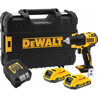 Dewalt Аккумуляторная дрель-шуруповерт DCD708D2T, 18 В, 1650 об/мин, с 2 АКБ 2 Ач и ЗУ, в кейсе TSTAK () DCD708D2T-QW