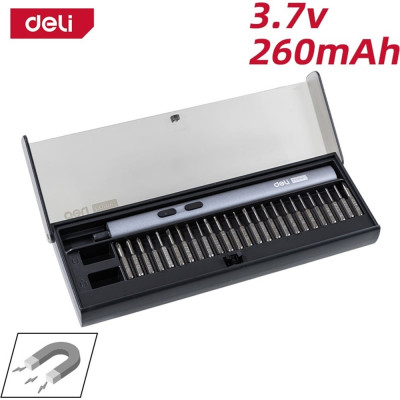 DELI Отвертка аккумуляторная прецизионная + 25 бит 