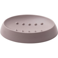 Набор для ванной DeNASTIA диспенсер 370 мл/стакан 370 мл/мыльница, розовый X000104