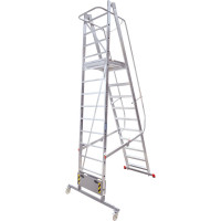 Передвижная складная лестница с площадкой Новая Высота 10 ступеней 3540110