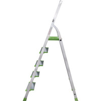 Алюминиевая стремянка Новая Высота PRO 1х5 ступеней, Max нагр. 180 кг, 2К башмаки, 2117105