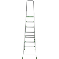 Алюминиевая стремянка Новая Высота PRO 1х7 ступеней, Max нагр. 180 кг, 2К башмаки, 2117107