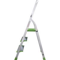 Алюминиевая стремянка Новая Высота PRO 1х3 ступени, Max нагр. 180 кг, 2К башмаки, 2117103