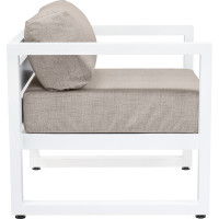 Уличное кресло GreenWeen CAPRI белый алюминий, светло-серый велюр GW-AL-CAPRI-CH-800W