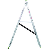 Двухсекционная алюминиевая лестница Новая Высота 2х8 ступеней 2220208