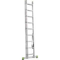 Двухсекционная алюминиевая лестница Новая Высота 2х9 ступеней 2220209