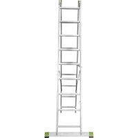 Двухсекционная алюминиевая лестница Новая Высота 2х9 ступеней 2220209