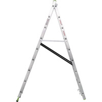 Двухсекционная алюминиевая лестница Новая Высота 2х9 ступеней 2220209