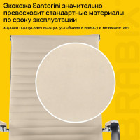 Офисное кресло BRABIX PREMIUM Intense EX-531, экокожа, хром, бежевое S-0428 532541