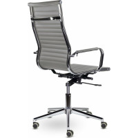 Офисное кресло BRABIX PREMIUM Intense EX-531, экокожа, хром, темно-серое S-0422 532542