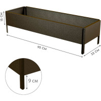 Готовая оцинкованная грядка Delta-Park GX 0.32x0.95 м, коричневая 30020GX_3295Br