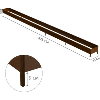 Готовая оцинкованная грядка Delta-Park GX 0.32x4.75 м, коричневая 30020GX_32465Br