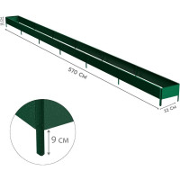 Готовая оцинкованная грядка Delta-Park GX 0.32x5.7 м, зеленая 30020GX_32560Gr