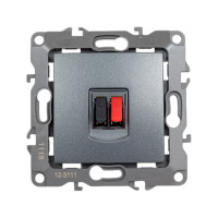 Аудио розетка ЭРА 12-3111-12 IP20, 12, графит Б0027457