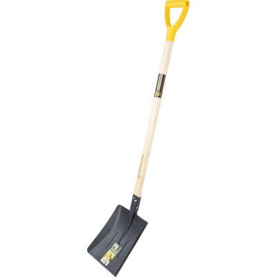 Лопата совковая с ребрами жесткости с деревянным черенком Grassman 960 мм G-115623 (12/12) 015501