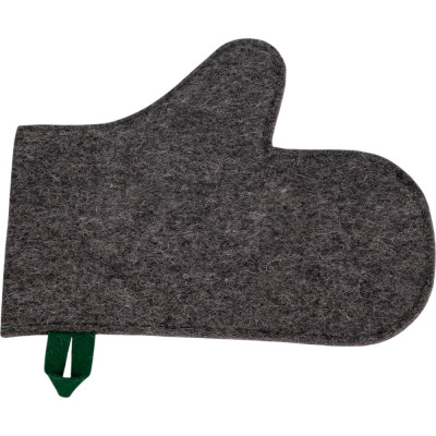 Рукавица банная ГлавБаня войлок серый Б44