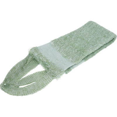 Мочалка Banika "Массажная длинная с ручками", зеленая, полиэстер, 46x10см Я28029