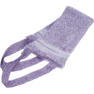 Мочалка Banika "Массажная длинная с ручками", фиолетовая, полиэстер, 46x10см Я28026