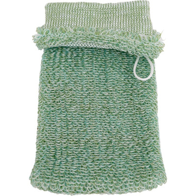 Мочалка Banika "Массажная рукавица", зеленая, полиэстер, 20x10см Я29029