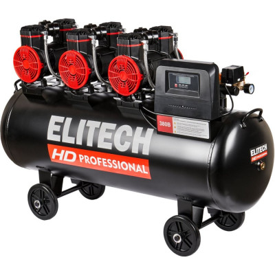Безмасляный малошумный компрессор Elitech ACF 750-160S HD 206464