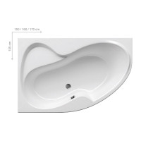 Акриловая ванна Ravak ROSA II 150x105 см, правая CJ21000000