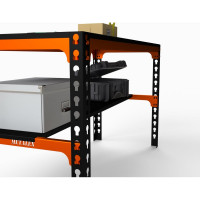 Металлический стол ООО Металекс Metalex 750x1200x600 мм, оранжево-чёрный SMMO751260