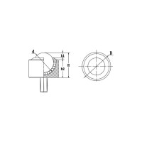 Шариковая опора ISKRA KSM8-FL