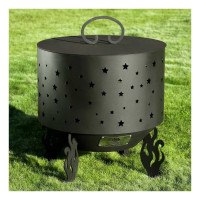 Комплект FIRE-HOUSE костровая чаша звезды диаметр 60 см с крышкой пламегасителем Ch1-600звезды