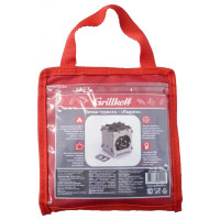 Печка-щепочница Grillkoff ладога из нержавеющей стали 1 мм в сумке, с мультитулом 262