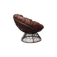 Кресло M-GROUP ПАПАСАН с ротангом коричневое, коричневая подушка 12020205