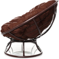 Диван M-GROUP МАМАСАН без ротанга коричневое, коричневая подушка 12100205