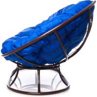 Диван M-GROUP МАМАСАН без ротанга коричневое, синяя подушка 12100210