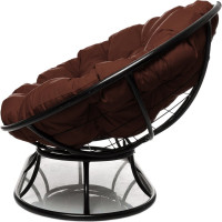 Диван M-GROUP МАМАСАН без ротанга чёрное, коричневая подушка 12100405