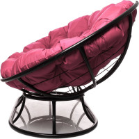 Диван M-GROUP МАМАСАН без ротанга чёрное, розовая подушка 12100408