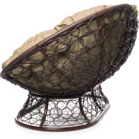 Диван M-GROUP МАМАСАН с ротангом коричневое, бежевая подушка 12110201