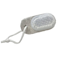 Пемза с щеткой EUROHOUSE белая, 9.5x4.5x4 см 13749