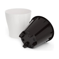 Горшок ЗПИ «Альтернатива» Лея, 2.2л, двойной, белый М7928