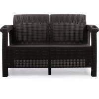 Диван ЗПИ "Альтернатива" ЗПИ «Альтернатива» "Ротанг-плюс" 1270x700x790мм мокко без подушки М8837