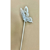 Опора поддержка для садовых цветов НАЮ Бабочка держатель для растений, 65 см, белая ББ-65