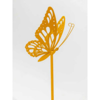 Опора поддержка для садовых цветов НАЮ Бабочка держатель для растений, 50 см, желтая БЖ-50