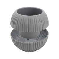 Кашпо bmc КШ-4433 "Сфера Мини" d-12см, h-10см, 0,3 л, Серый 069727