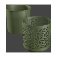 Кашпо bmc КШ 9570 Leaves 2 5 л h16 d 16 см ОливкаОливка 065935