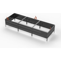 Грядка ООО Металекс KitGarden 3x1 х 0.4 м. Черная 114005