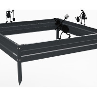 Грядка Металекс Metalex серия KitGarden 1x1 х 0.15 м. Серая / 114059