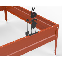Грядка Металекс Metalex серия KitGarden 1x1 х 0.15 м. Оранжевая / 114058