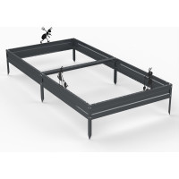 Грядка Металекс Metalex серия KitGarden 2x1 х 0.15 м. Серая / 114039